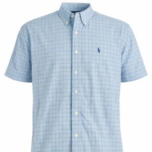 Ralph Lauren Light Blue Plaid Button Down Shirt